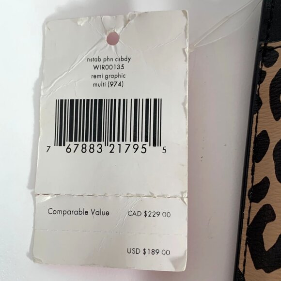 Kate Spade NY Remi Graphic Leopard Print Phone Crossbody Bag Chain Strap - Picture 2 of 8